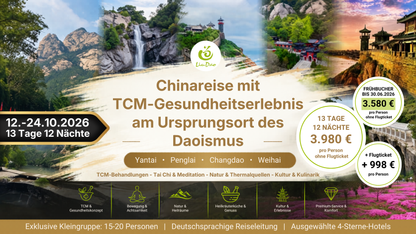 Chinareise mit TCM-Gesundheitserlebnis am Ursprungsort des Daoismus