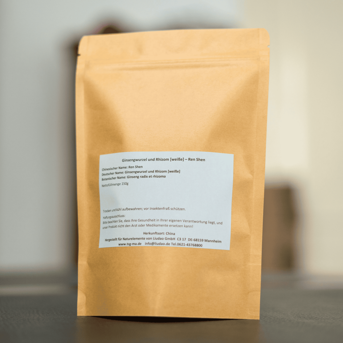 Ginsengwurzel und Rhizom [weiße] – Ren Shen (Ginseng radix et rhizoma)