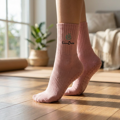 Liudao Yoga Socken mit Anti-Rutsch Sohle 4er Pack