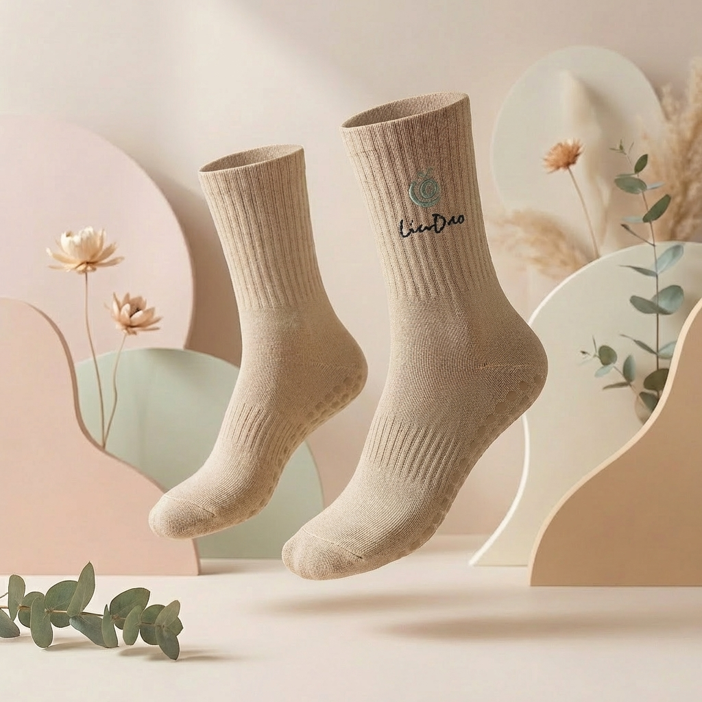 Liudao Yoga Socken mit Anti-Rutsch Sohle 4er Pack