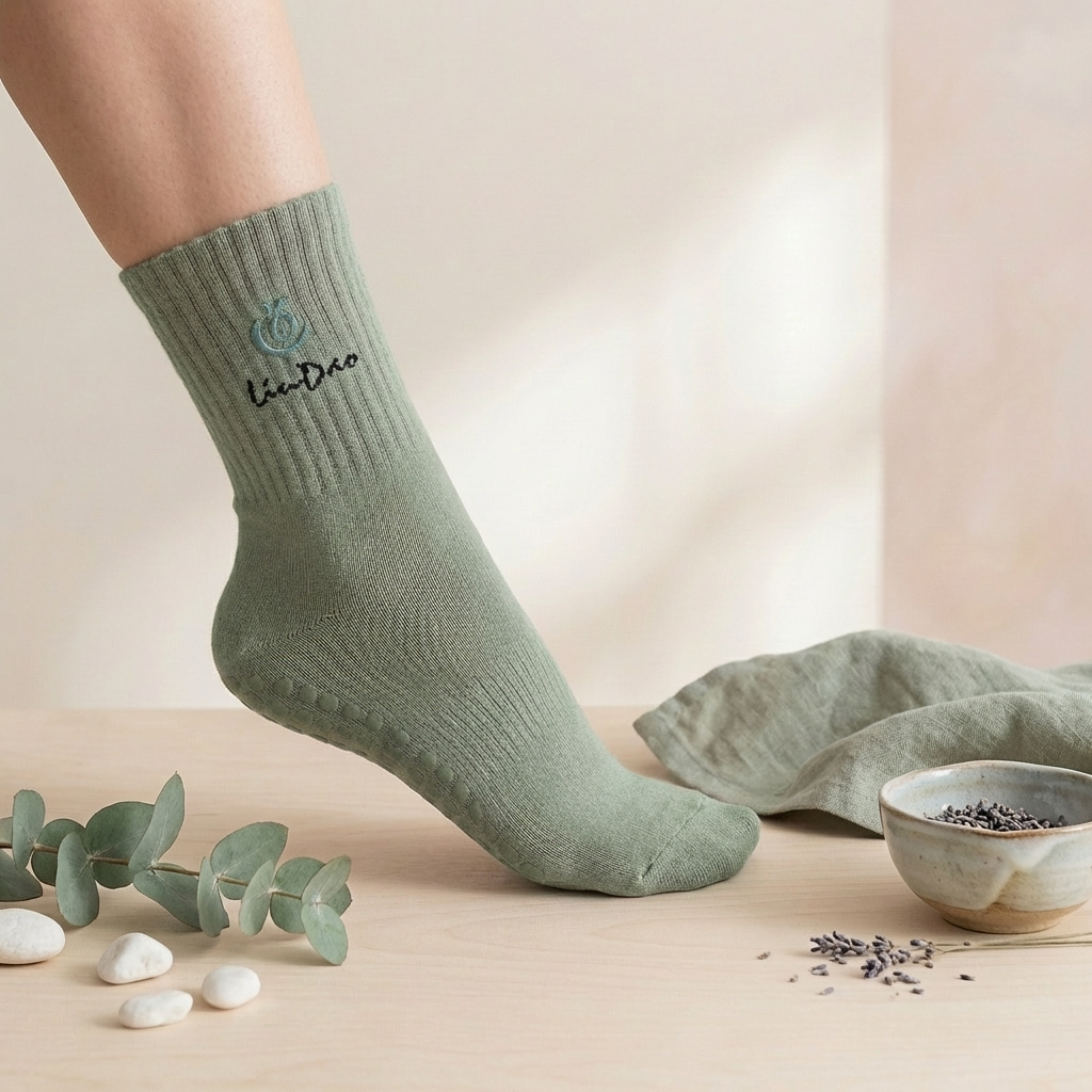 Liudao Yoga Socken mit Anti-Rutsch Sohle 4er Pack