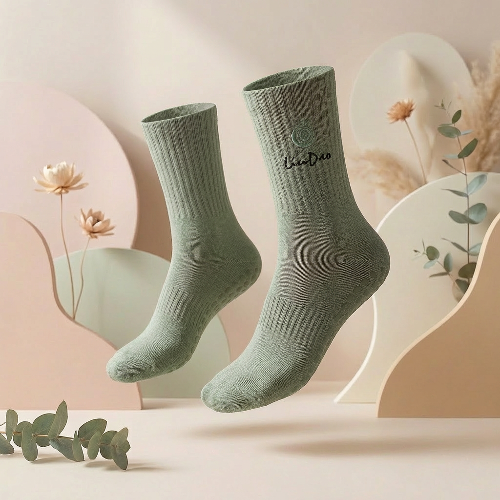 Liudao Yoga Socken mit Anti-Rutsch Sohle 4er Pack