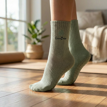 Liudao Yoga Socken mit Anti-Rutsch Sohle 4er Pack