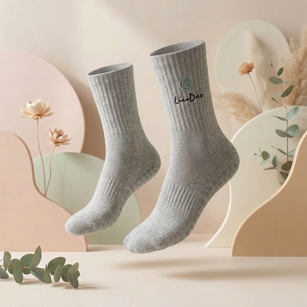 Liudao Yoga Socken mit Anti-Rutsch Sohle 4er Pack