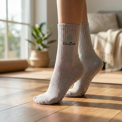 Liudao Yoga Socken mit Anti-Rutsch Sohle 4er Pack