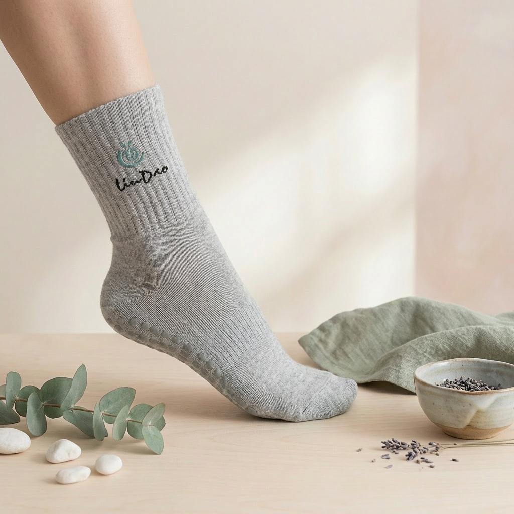 Liudao Yoga Socken mit Anti-Rutsch Sohle 4er Pack