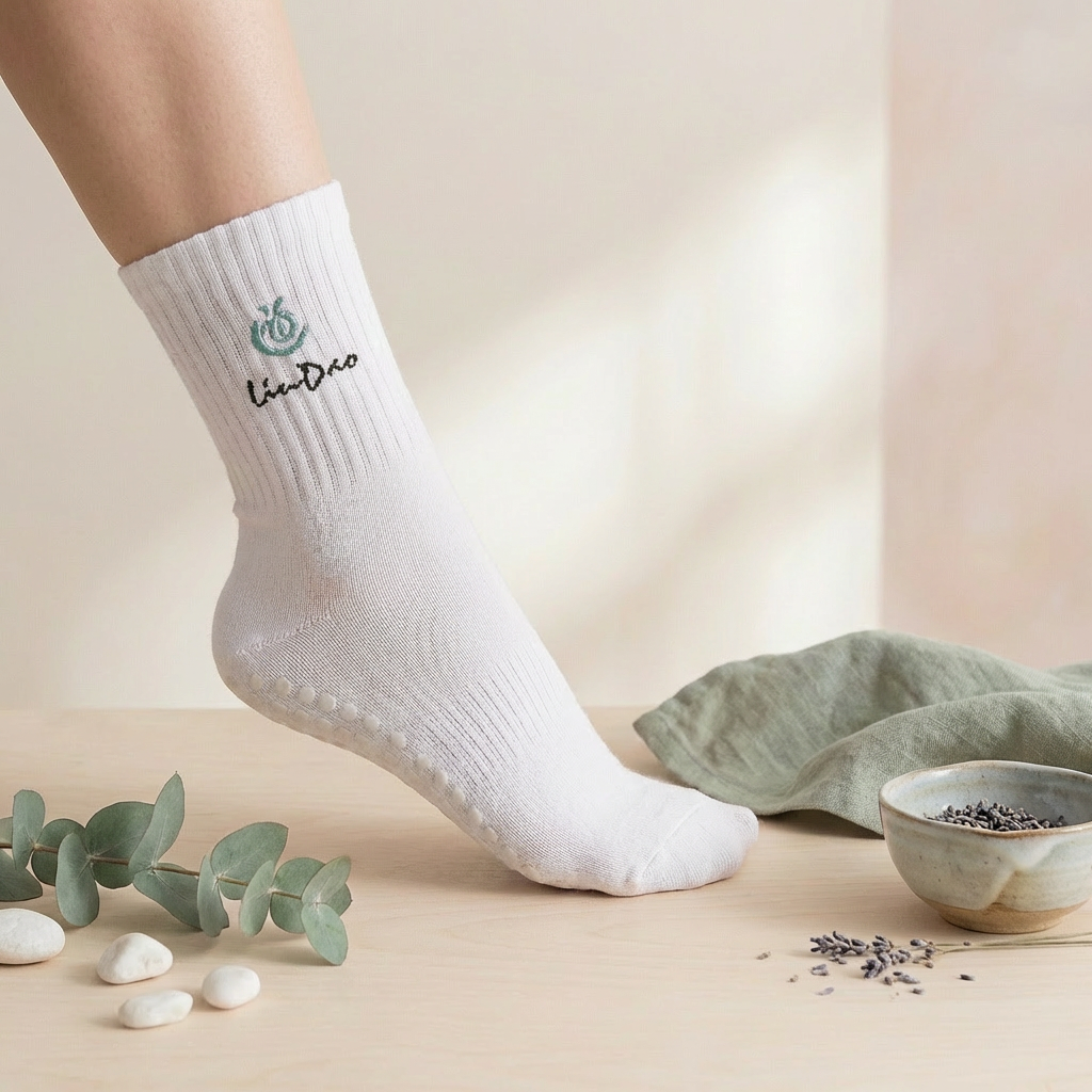 Liudao Yoga Socken mit Anti-Rutsch Sohle 4er Pack